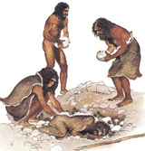 Người Neanderthal chôn người chết. Ảnh: dagonbytes.com