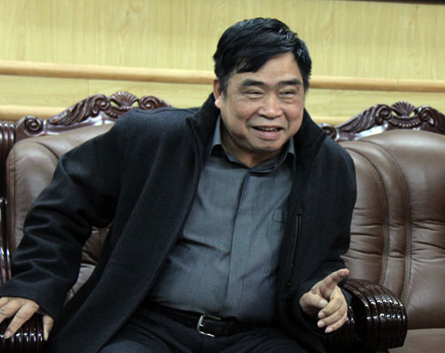 Giám đốc công an Hải Phòng Đỗ Hữu Ca trao đổi với VnExpress.net chiều 7/1. Ảnh: Hà Anh.