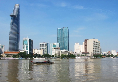 Sông Sài Gòn nhìn từ hướng quận 2 Ảnh: Nguyễn Việt Bắc