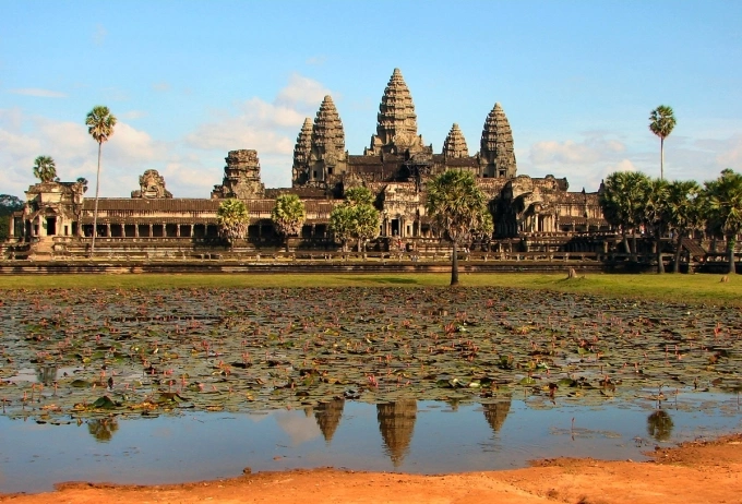 Kinh đô Angkor Wat của Đế quốc Khmer cổ đại . (Ảnh : Wikimedia Commons)