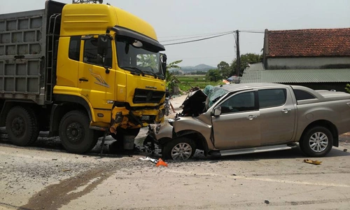 Hiện trường vụ tai nạn.