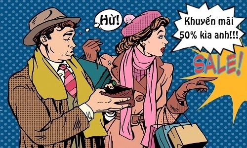 Lý luận của cô vợ mê shopping