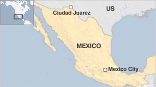 Vị trí thành phố Juarez, Mexico. Đồ họa: BBC.