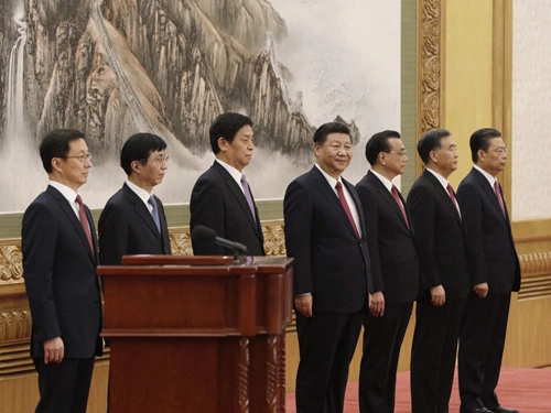 7 thành viên Ủy ban Thường vụ Bộ Chính trị Trung Quốc khóa 19. Ảnh: SCMP.