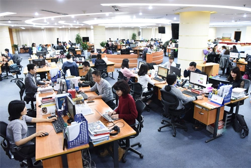 Không gian làm việc tại toà soạn VnExpress. Ảnh: Ngọc Thành.