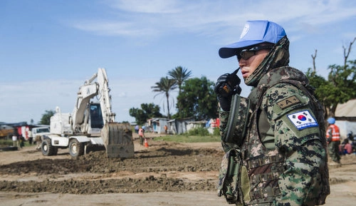 Lính gìn giữ hòa bình của Hàn Quốc trong giám sát tại Nam Sudan. Ảnh: UNMISS.
