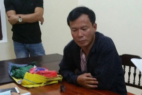 Ông Trần Ngọc Châu tại cơ quan điều tra. Ảnh: Công an Quảng Bình