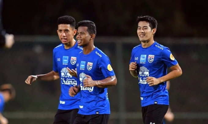 Thái Lan tập luyện tại Kuala Lumpur. Ảnh: AFC.