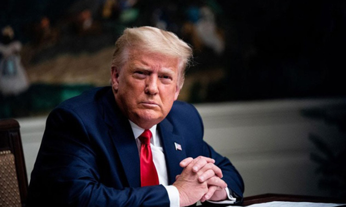 Tổng thống Mỹ Donald Trump trong ngày Lễ Tạ ơn tại Nhà Trắng 26/11. Ảnh: New York Times.