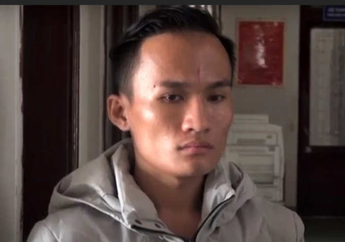 Phạm Ngọc Tiên tại cơ quan điều tra. Ảnh: Phạm Linh.