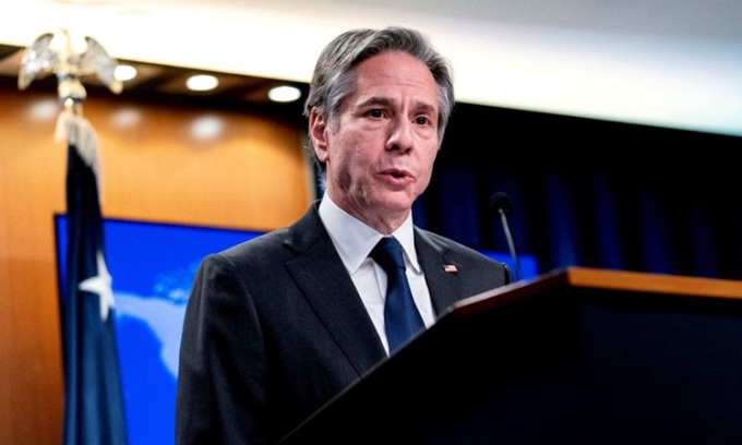 Ngoại trưởng Mỹ Antony Blinken tại thủ đô Washington hôm 7/1. Ảnh: Reuters.