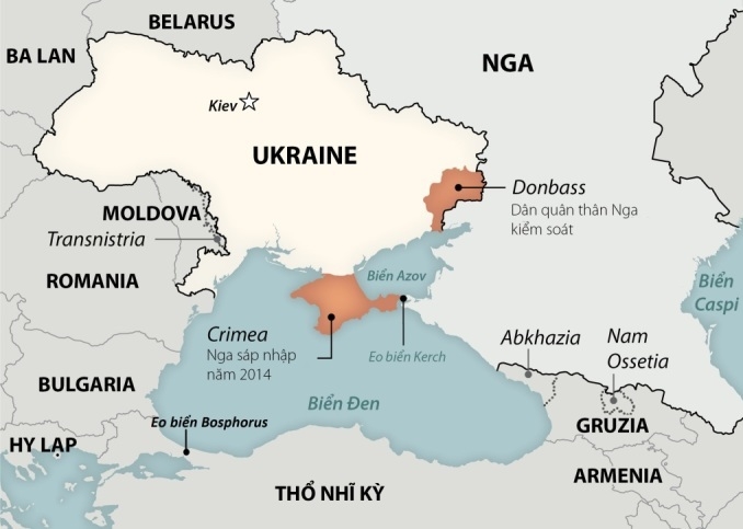Khu vực Biển Đen và eo biển Bosphorus của Thổ Nhĩ Kỳ. Đồ họa: Washington Post.