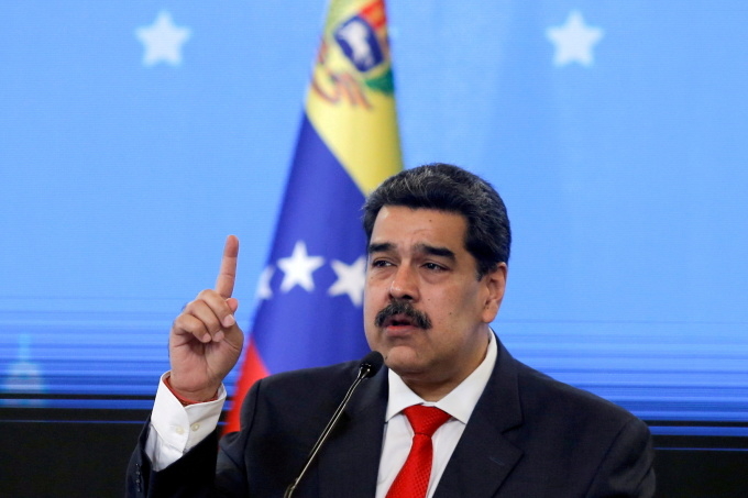 Tổng thống Venezuela Nicolas Maduro trong cuộc họp báo ngày 8/12/2020. Ảnh: Reuters.