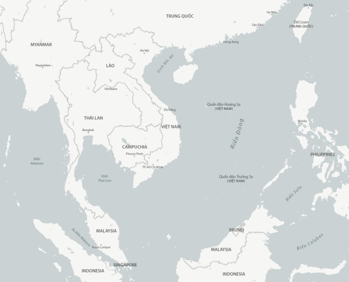 Khu vực Biển Đông. Đồ họa: CSIS.