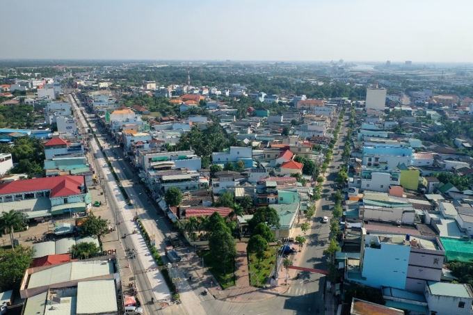 Một góc huyện Bến Lức. Ảnh: Khang MInh