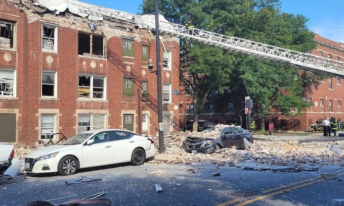 Hiện trường vụ nổ ở thành phố Chicago, bang Illinois hôm 20/9. Ảnh: Fox News.