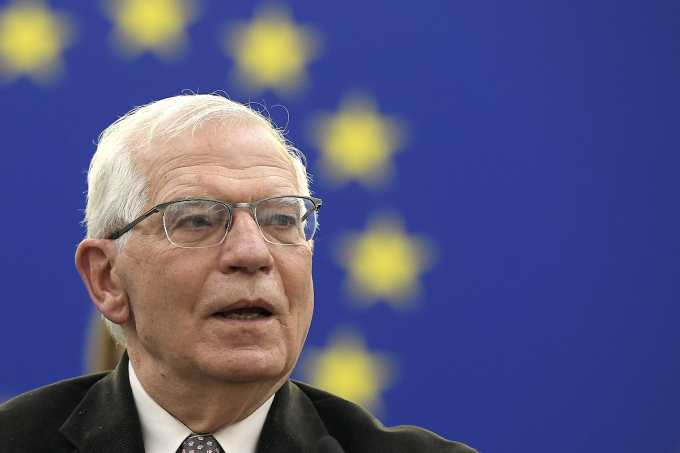 Quan chức phụ trách chính sách đối ngoại của EU Josep Borrell tại Strasbourg, Pháp hồi tháng 4. Ảnh: AFP.