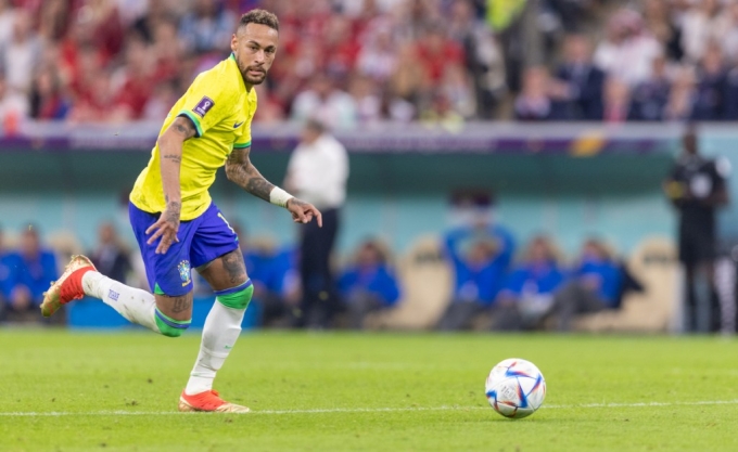 Cầu thủ Neymar trong trận đấu với Serbia hôm 24/11. Ảnh: AFP