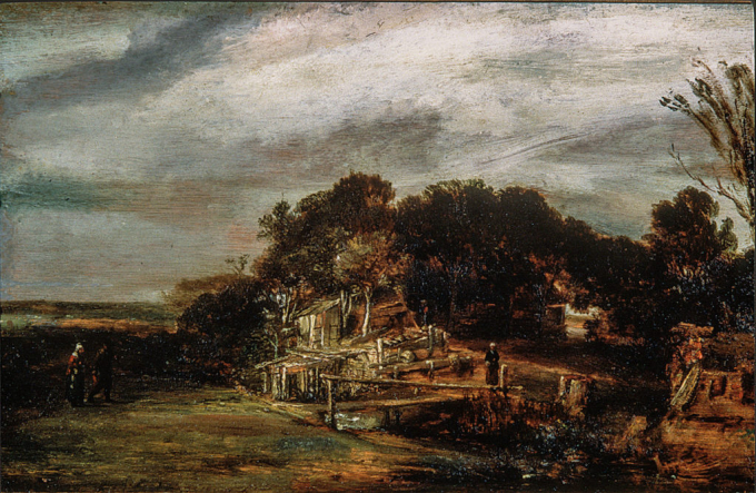 Bức Landscape with Cottages của Rembrandt van Rijn, vẽ năm 1654, là tác phẩm có giá trị nhất trong những món bị đánh cắp. Ảnh: MMFA