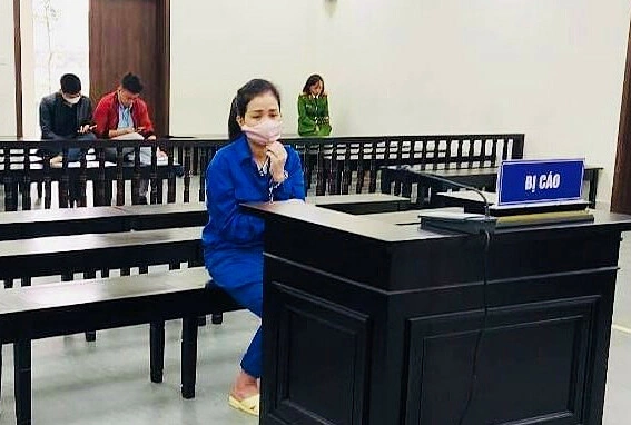 Bị cáo Mai Thị Lan tại tòa ngày 8/3. Ảnh: Hoa Hậu