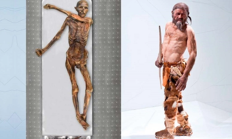 xác ướp Người băng Ötzi được phục dựng bằng scan 3D