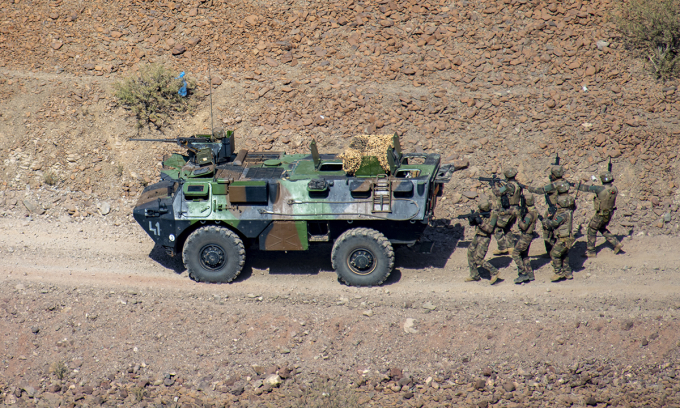 Binh sĩ Pháp tham gia diễn tập ở Djibouti tháng 1/2022. Ảnh: US Army