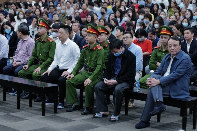 Các bị cáo tại phiên tuyên án. Ảnh: Ngọc Thành