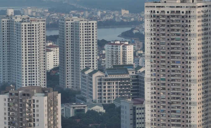Một số tòa chung cư gần Vành đai 3, thuộc địa bàn quận Cầu Giấy, Hà Nội. Ảnh: Ngọc Thành