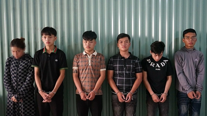 Sáu bị can bị khởi tố. Ảnh: Công an cung cấp