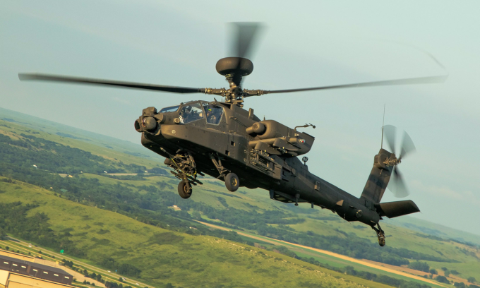 Trực thăng chiến đấu AH-64E Apache của Mỹ tại Hàn Quốc năm 2022. Ảnh: Lục quân Mỹ