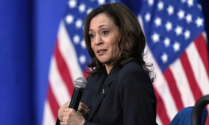 Phó tổng thống Mỹ Kamala Harris tại một sự kiện vận động tranh cử ở Pennsylvania hồi tháng 5. Ảnh: AP