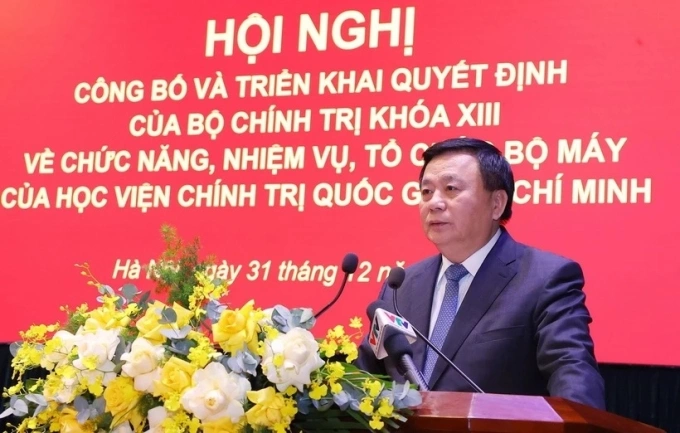 GS Nguyễn Xuân Thắng, Giám đốc Học viện Chính trị quốc gia Hồ Chí Minh. Ảnh: TTXVN
