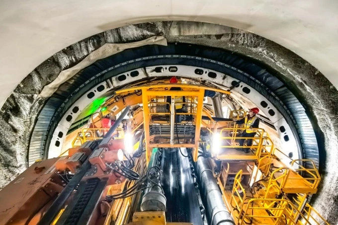 Máy đào hầm Jianghan Ping’an đi vào hoạt động từ đầu tháng 1. Ảnh: China Focus