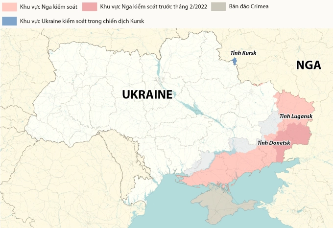 Cục diện chiến sự Nga - Ukraine. Đồ họa: RYV
