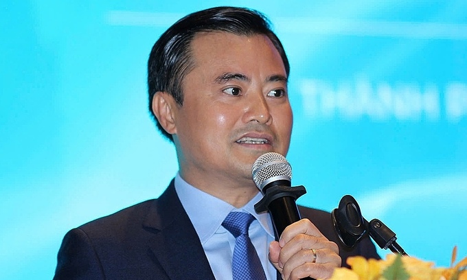 Phó chủ tịch UBND TP HCM Bùi Xuân Cường tại hội thảo. Ảnh: Gia Minh