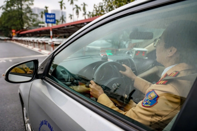 CSGT tập huấn sát hạch giấy phép lái xe. Ảnh: Cục CSGT