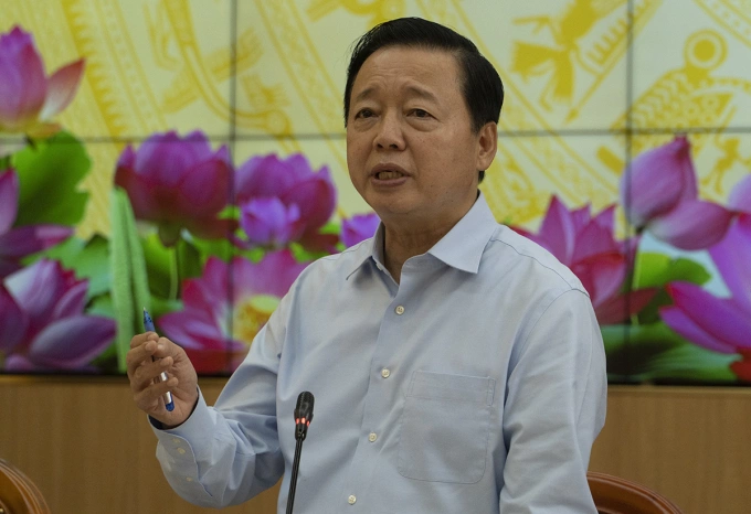 Phó Thủ tướng Trần Hồng Hà phát biểu trong cuộc họp ngày 7/3, tại Cần Thơ. Ảnh: An Bình