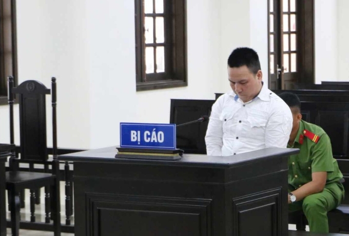 Võ Hoàng Sơn tại tòa hôm nay. Ảnh: An Minh