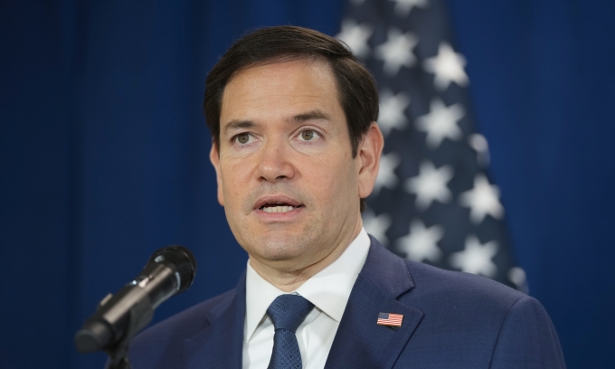 Ngoại trưởng Mỹ Marco Rubio tại Panama ngày 3/2. Ảnh: AP