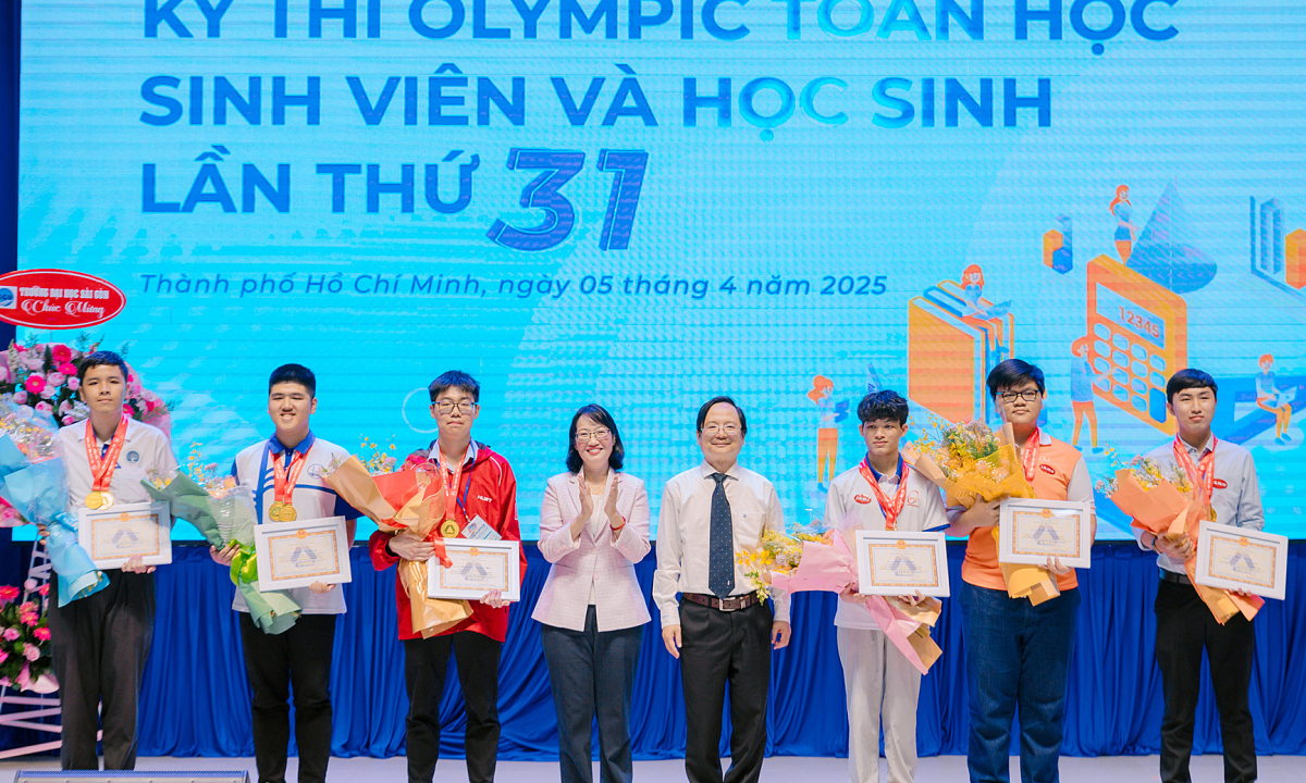 6 sinh viên giành giải đặc biệt Olympic Toán toàn quốc