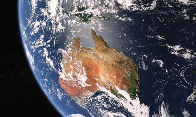 Australia di chuyển với tốc độ khoảng 7 cm mỗi năm. Ảnh: NewScientist
