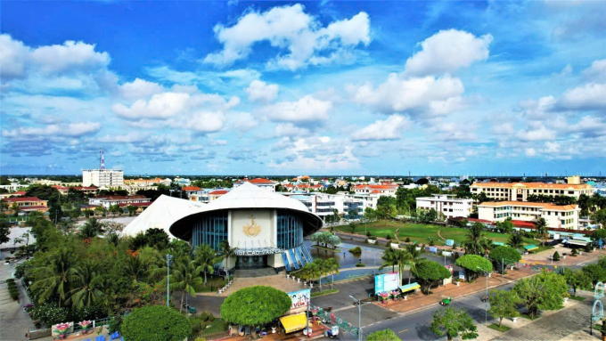 Một góc TP Bạc Liêu. Ảnh: Chúc Ly