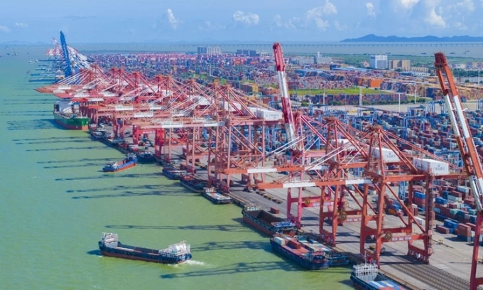 Bến Nansha ở thành phố Quảng Châu, tỉnh Quảng Đông. Ảnh: VCG