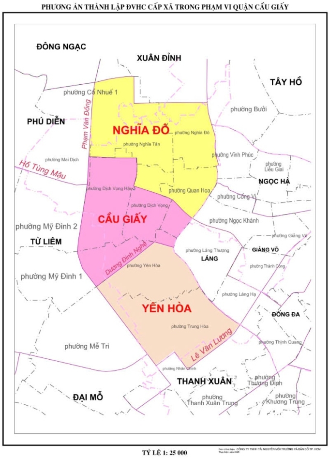 Phương án sắp xếp của 12 quận ở Hà Nội