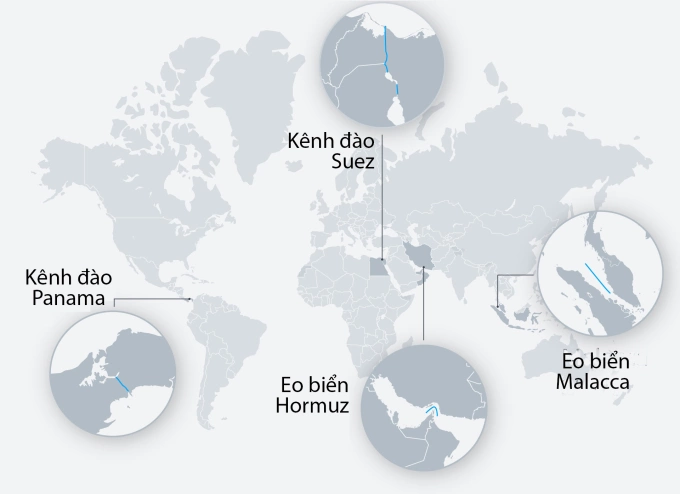 Vị trí kênh đào Panama và kênh đào Suez. Đồ họa: DW