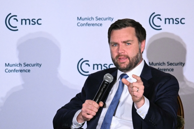 Phó tổng thống Mỹ JD Vance tại cuộc họp các lãnh đạo Munich ở Washington ngày 7/5. Ảnh: AFP