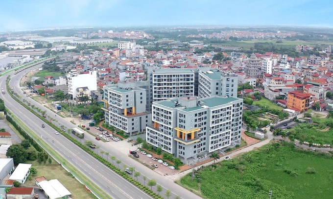 Khu nhà xã hội tại ô đất CT4 thuộc dự án Thăng Long Green City đã hoạt động từ quý IV/2021. Ảnh: Viglacera
