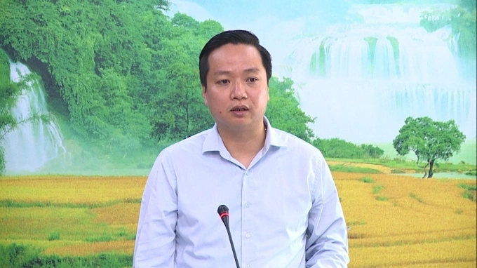 Ông Lê Hải Hòa, Chủ tịch UBND tỉnh Cao Bằng. Ảnh: Truyền hình Cao Bằng