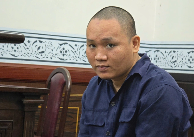 Bị cáo Lê Hoàng Vũ tại tòa hôm nay. Ảnh: Hải Duyên