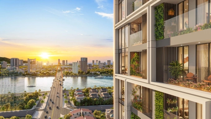Dự án sở hữu vị trí chiến lược gần cầu sông Hàn. Ảnh: Sun Property